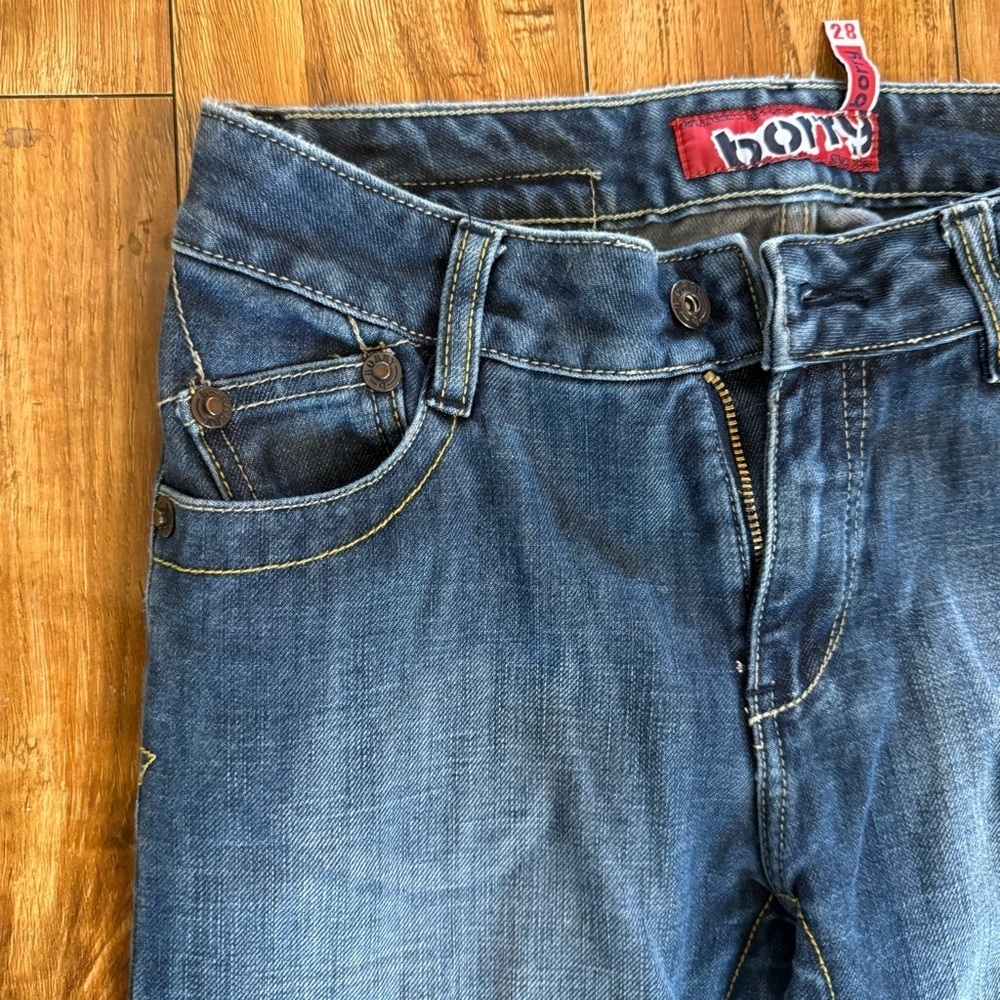 BORRY Women's 90’s Classic Blue Straight Bootcut Jeans Denim Pants Size 28 - Picture 3 of 9